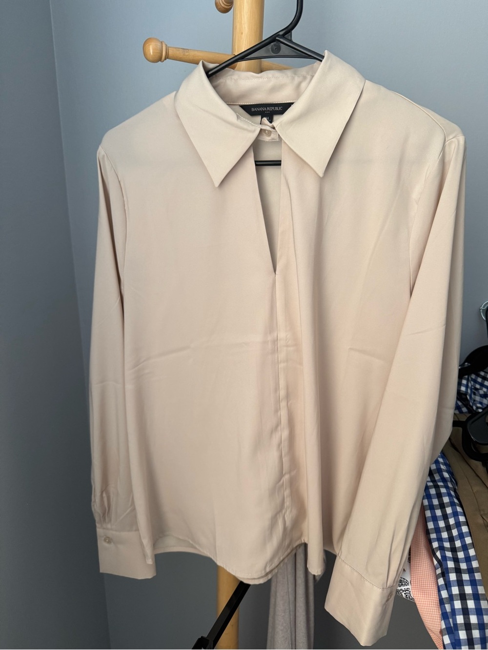 Banana Republic Hidden-Button Collared Blouse